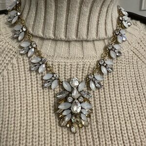 Elegant Gold and Silver Statement Necklace